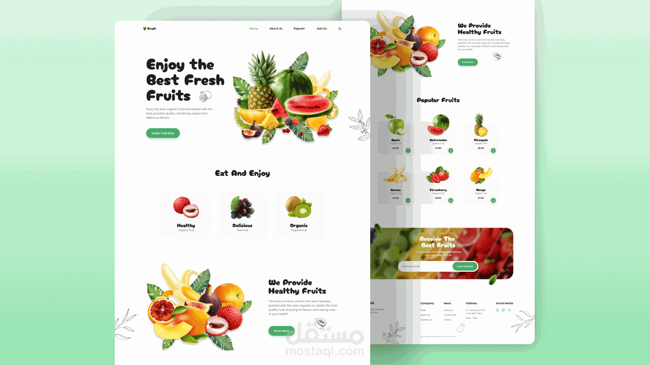 Landing Page Fruit