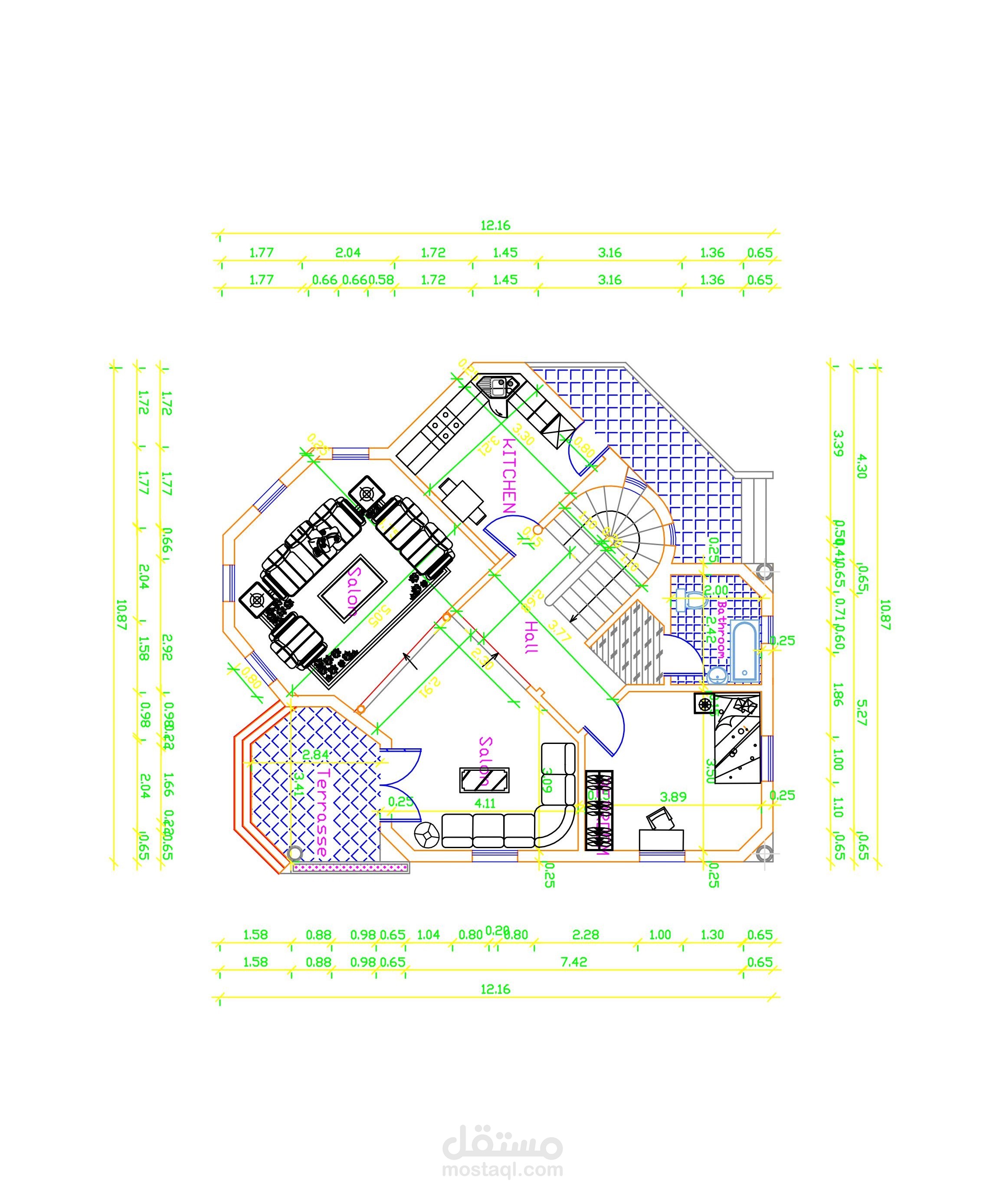 2D FLOOR PLAN & ELEVATION