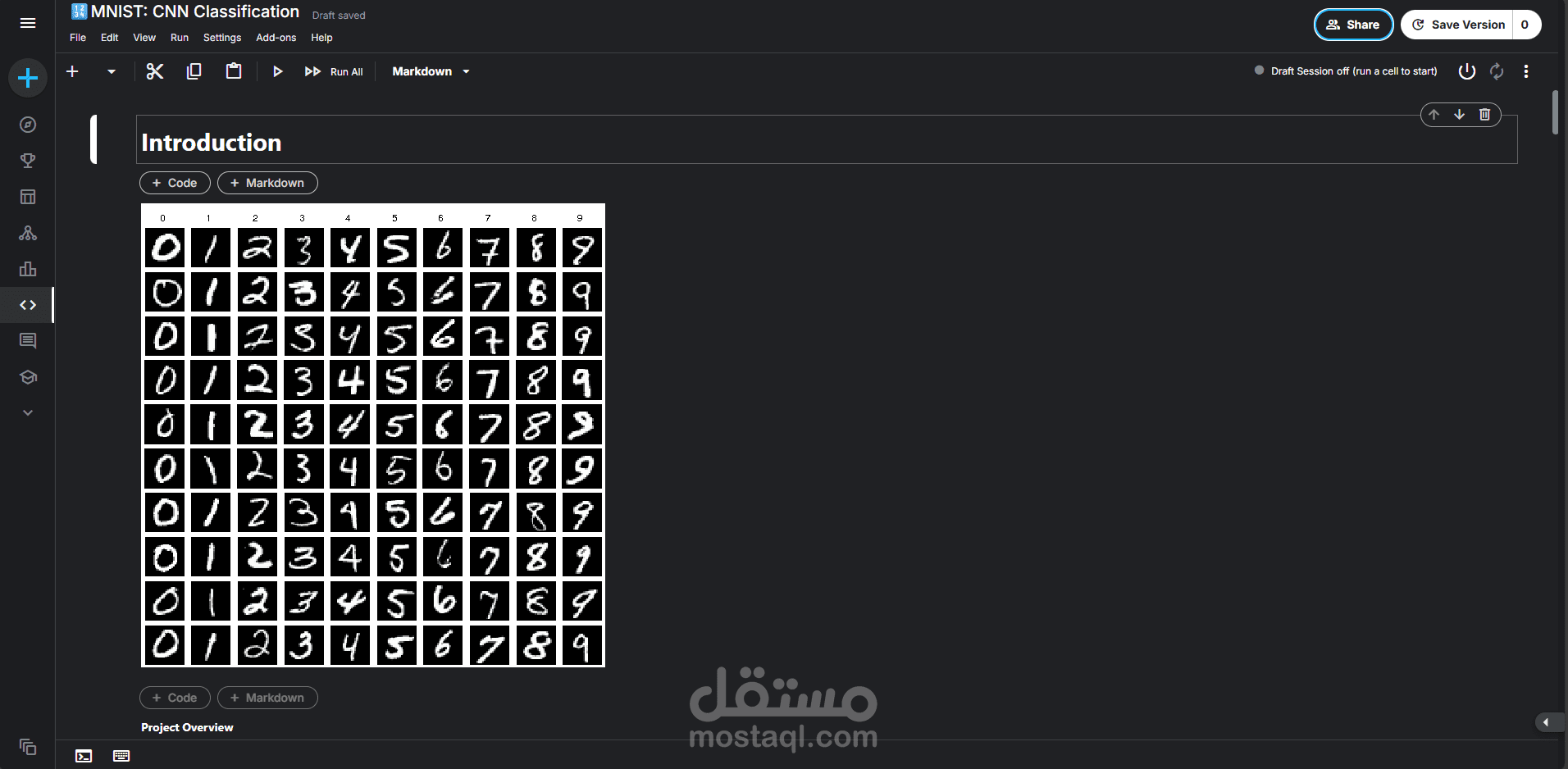 MNIST Digit Classifier (تصنيف الأرقام المكتوبة بخط اليد)