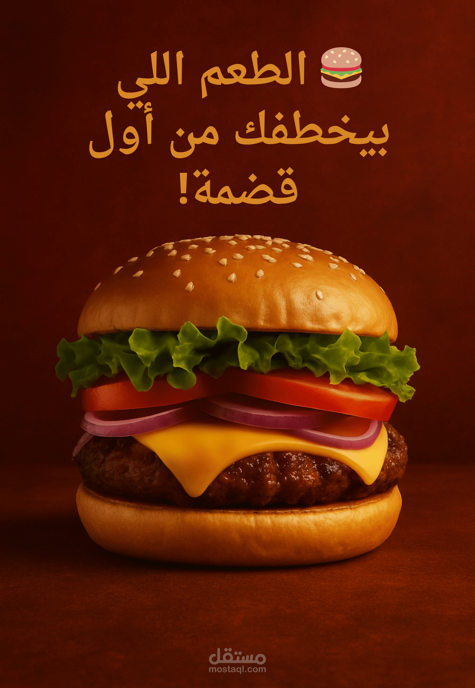بوستر دعائي لبرجر