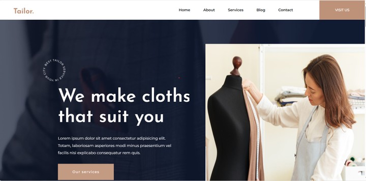 Tailor | Custom-Made Clothes Web Template