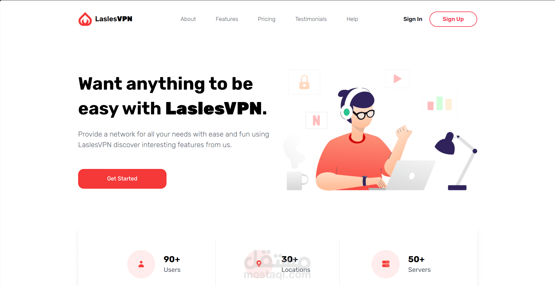 Lasless VPN | Landing Page
