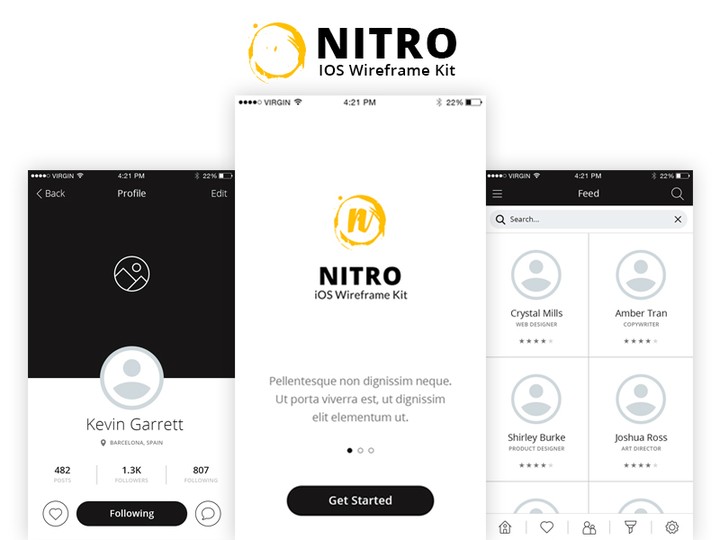 Nitro - IOS Wireframe Kit