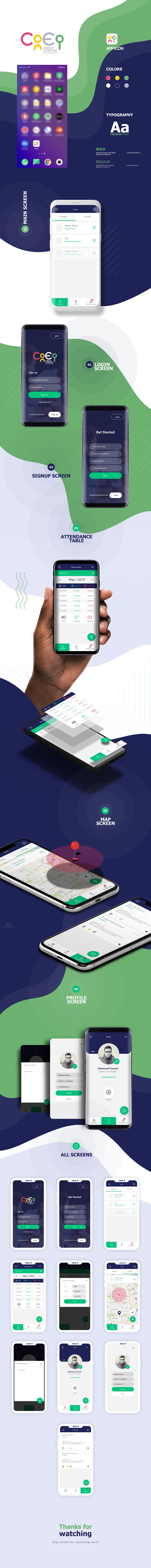 Attendance & Tracking Mobile Ui/Ux Design