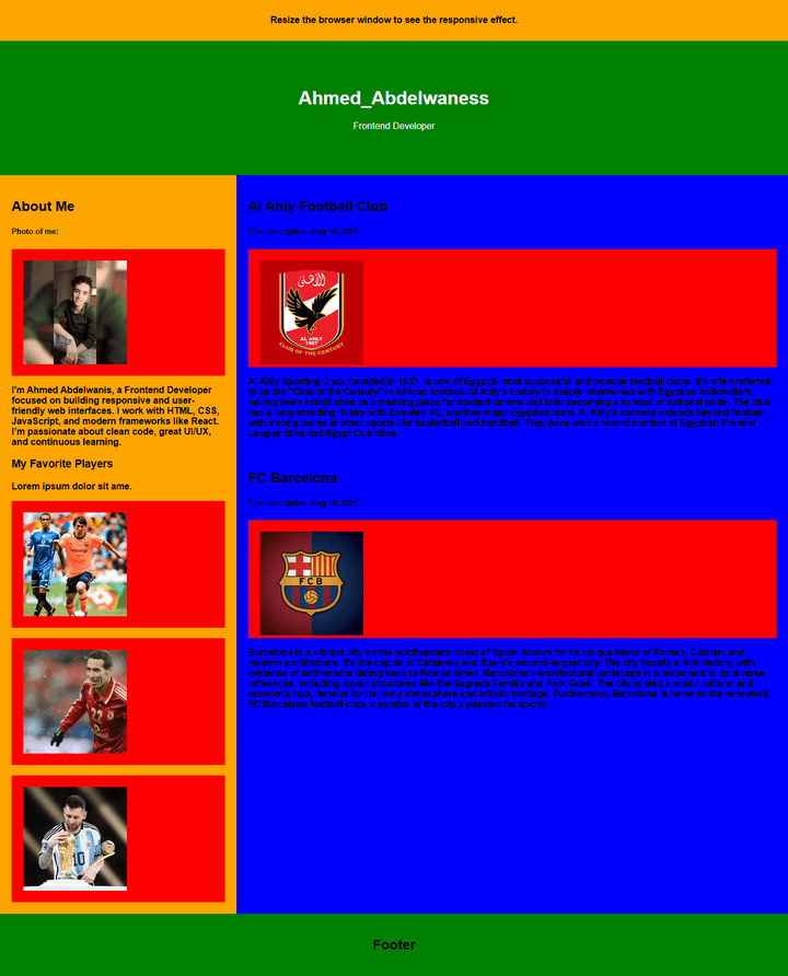 Responsive Personal Portfolio Website