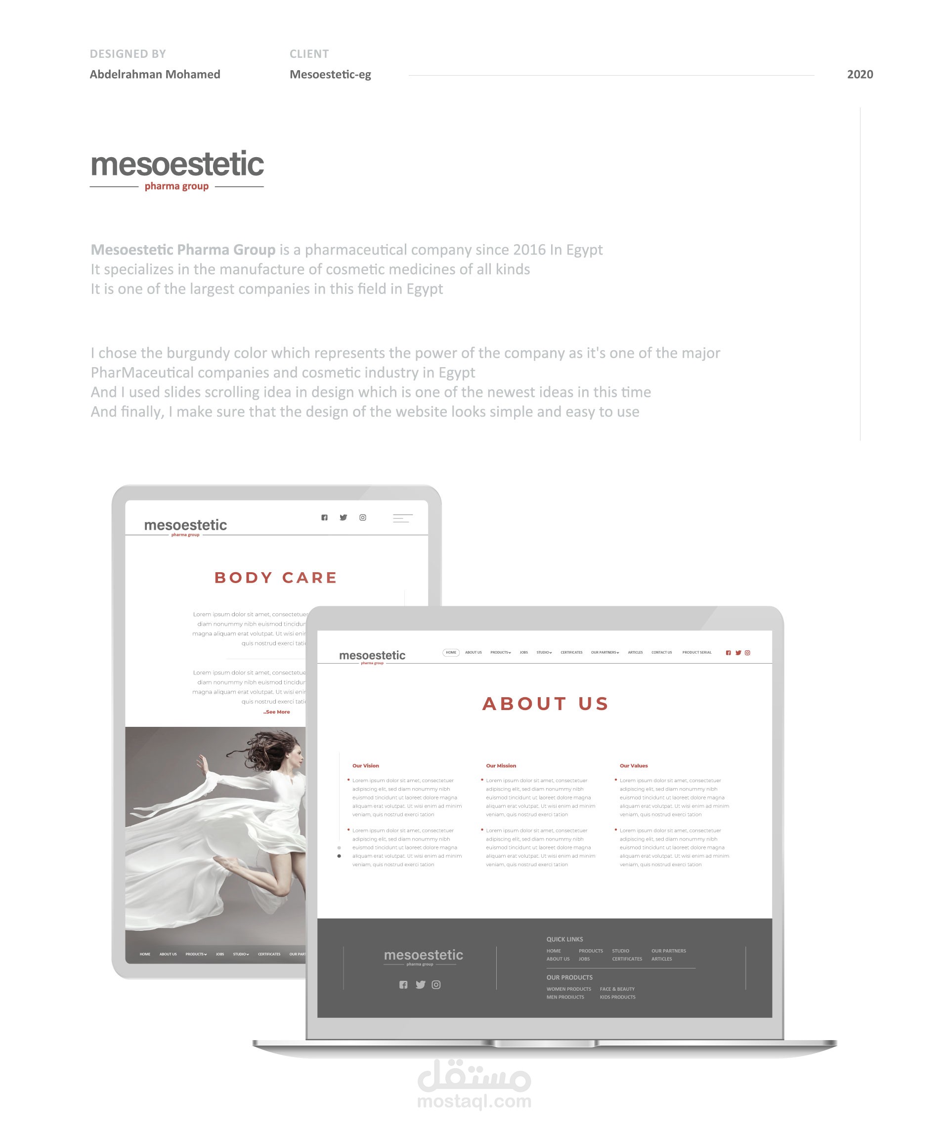 Mesoestetic Eg - Website Design