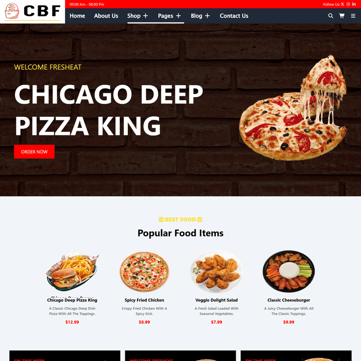 CBF – Restaurant Website