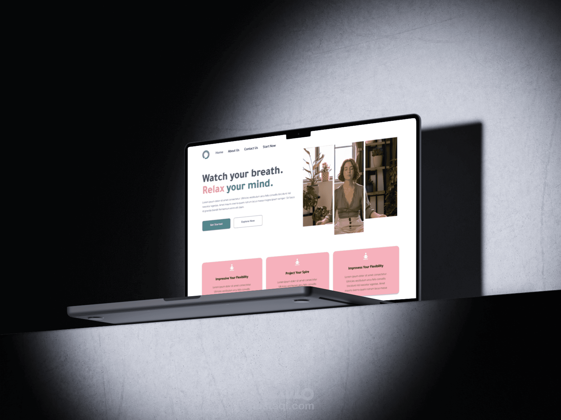 قمت بتصميم  صفحات هبوط (Landing Page) احترافية باستخدام figma