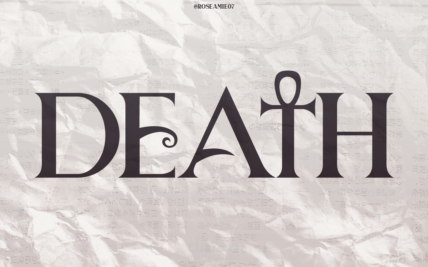 تايبوجرافي لشخصية Death مِن كوميكس DC