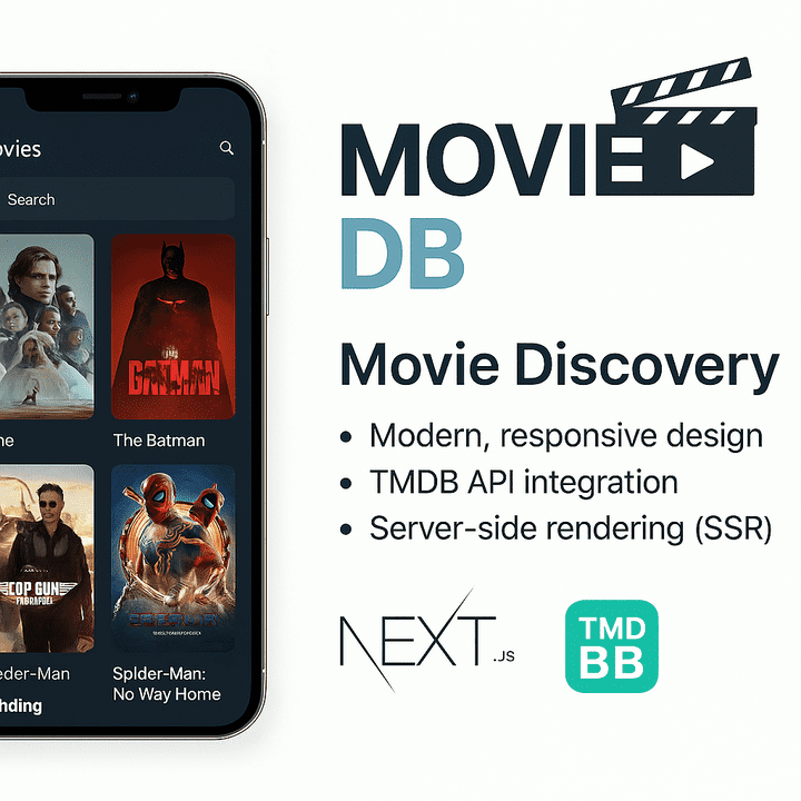 Movie Web App باستخدام Next.js وTMDB API | تطبيق أفلام متكامل وحديث