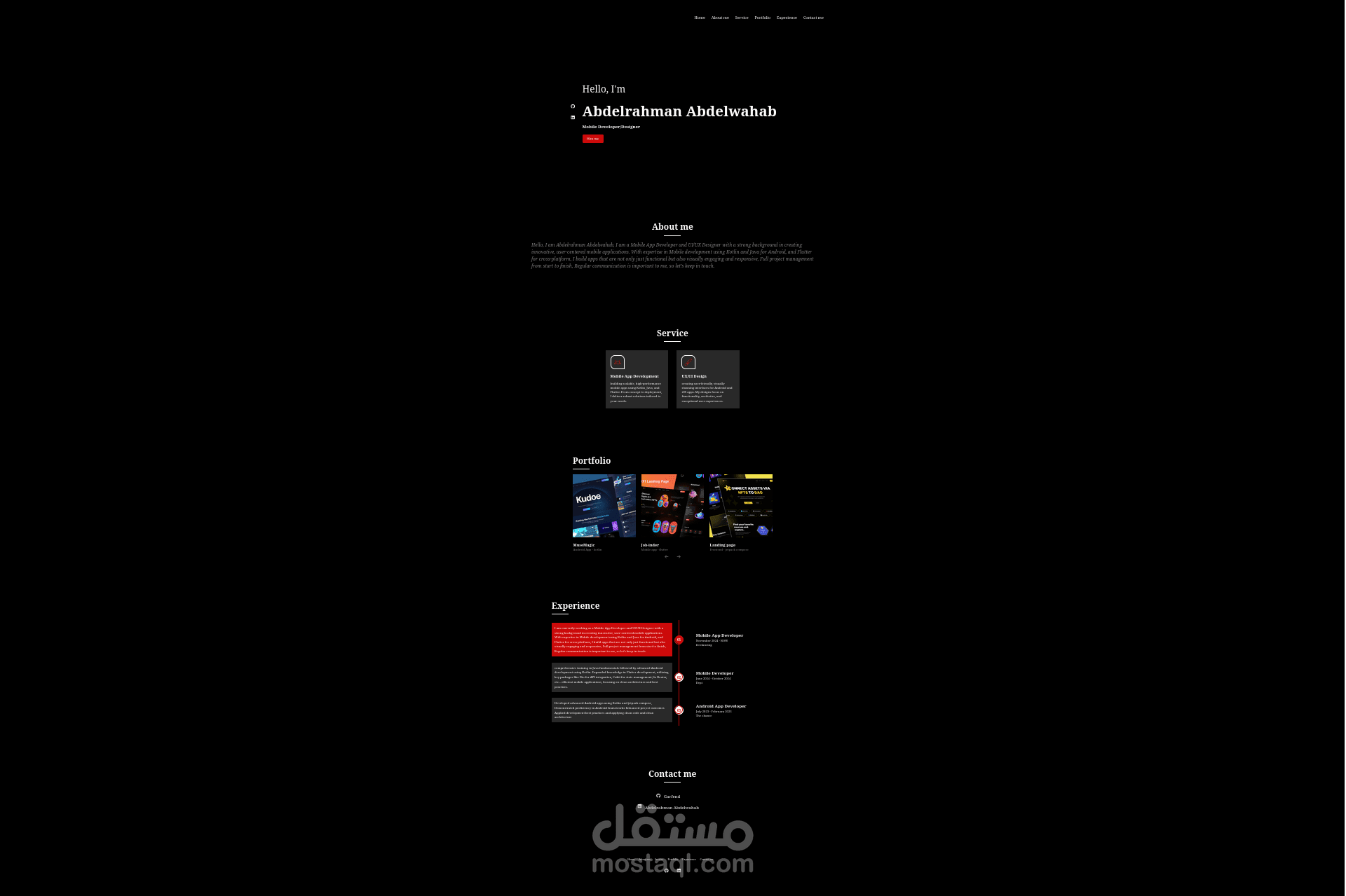 landing page