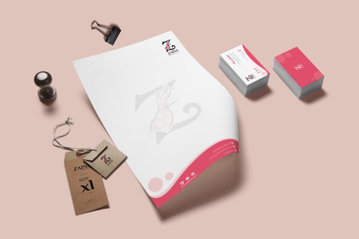 A complete logo and visual identity design for Zain