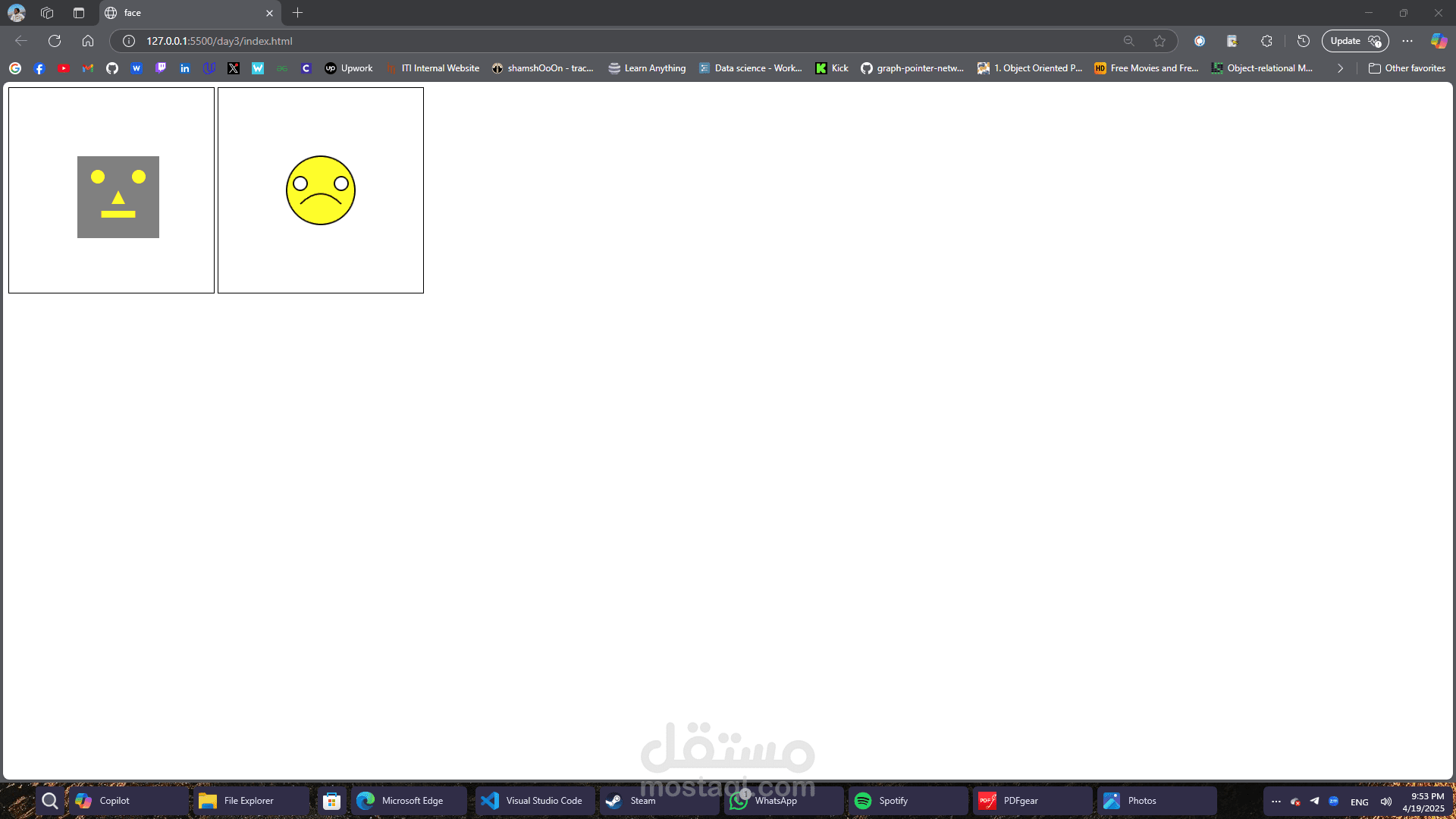 reactive webpage and draw using canvas