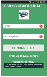 Application android de covoiturage