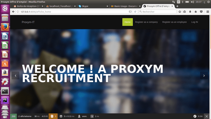 site D'offre d'emploi pour Proxym-It Avec Symfony