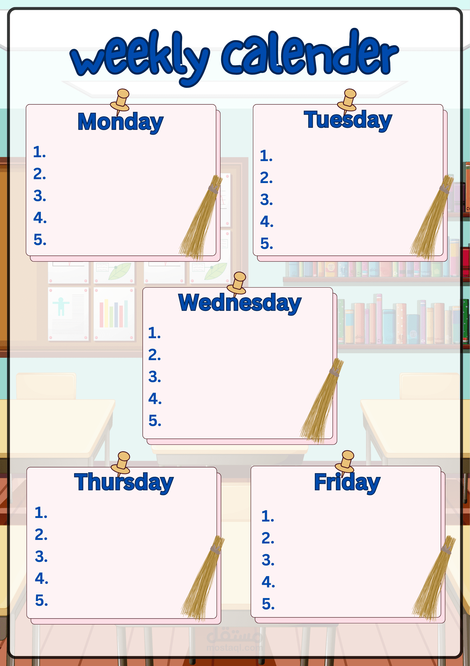 Weekly calender