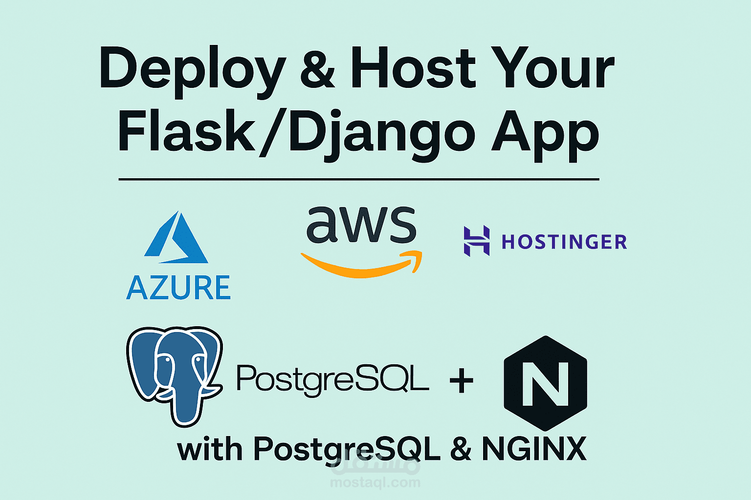 نشر واستضافة تطبيق Flask أو Django على Azure / AWS / Hosting