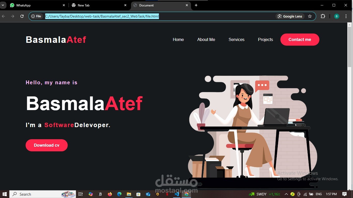 موقع شخصي – Portfolio Website
