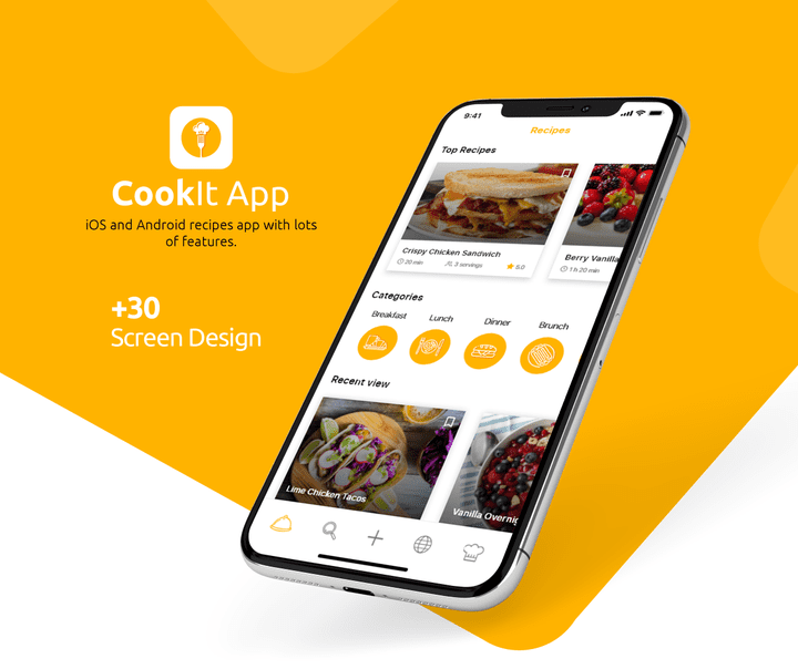 تطبيق وصفات طعام || CookIt Recipes App
