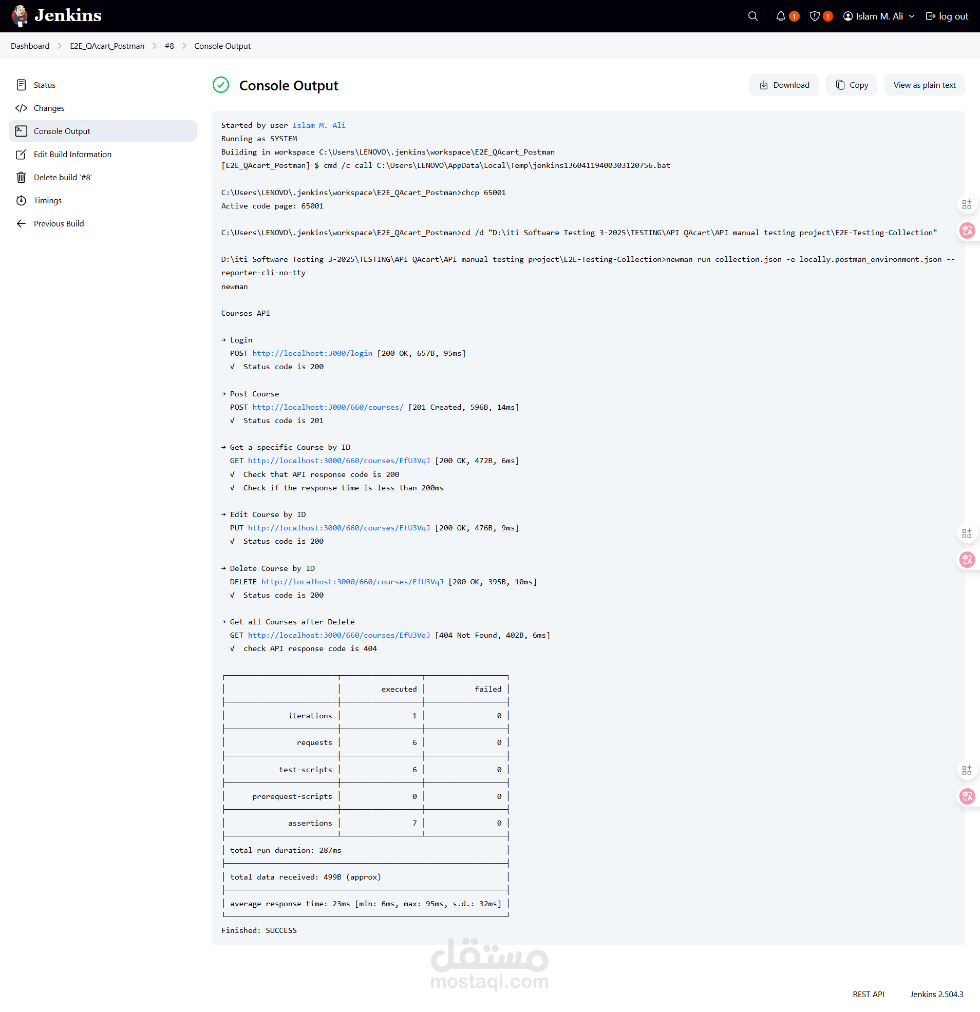 API Testing using Postman, Newman and Jenkins for CI/CD