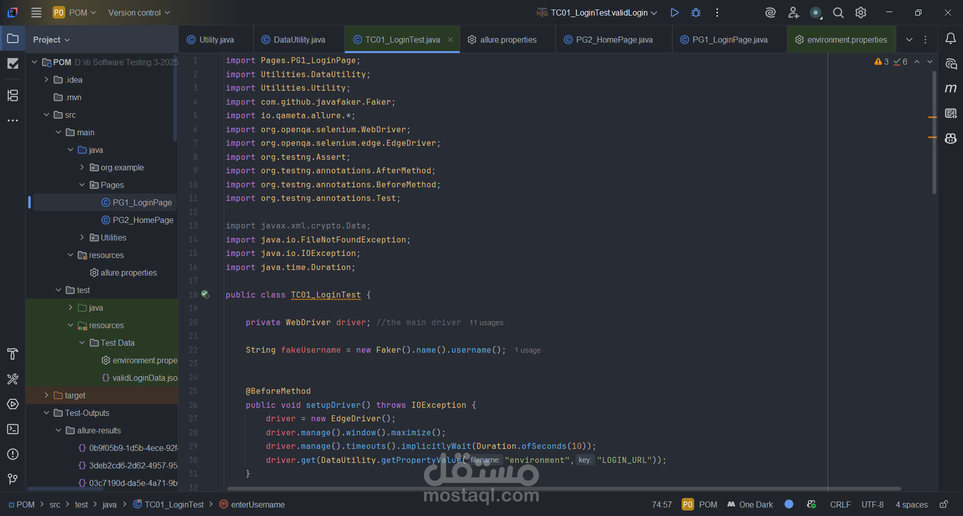 Test Automation using Selenium, TestNG, POM, in JAVA Programming language