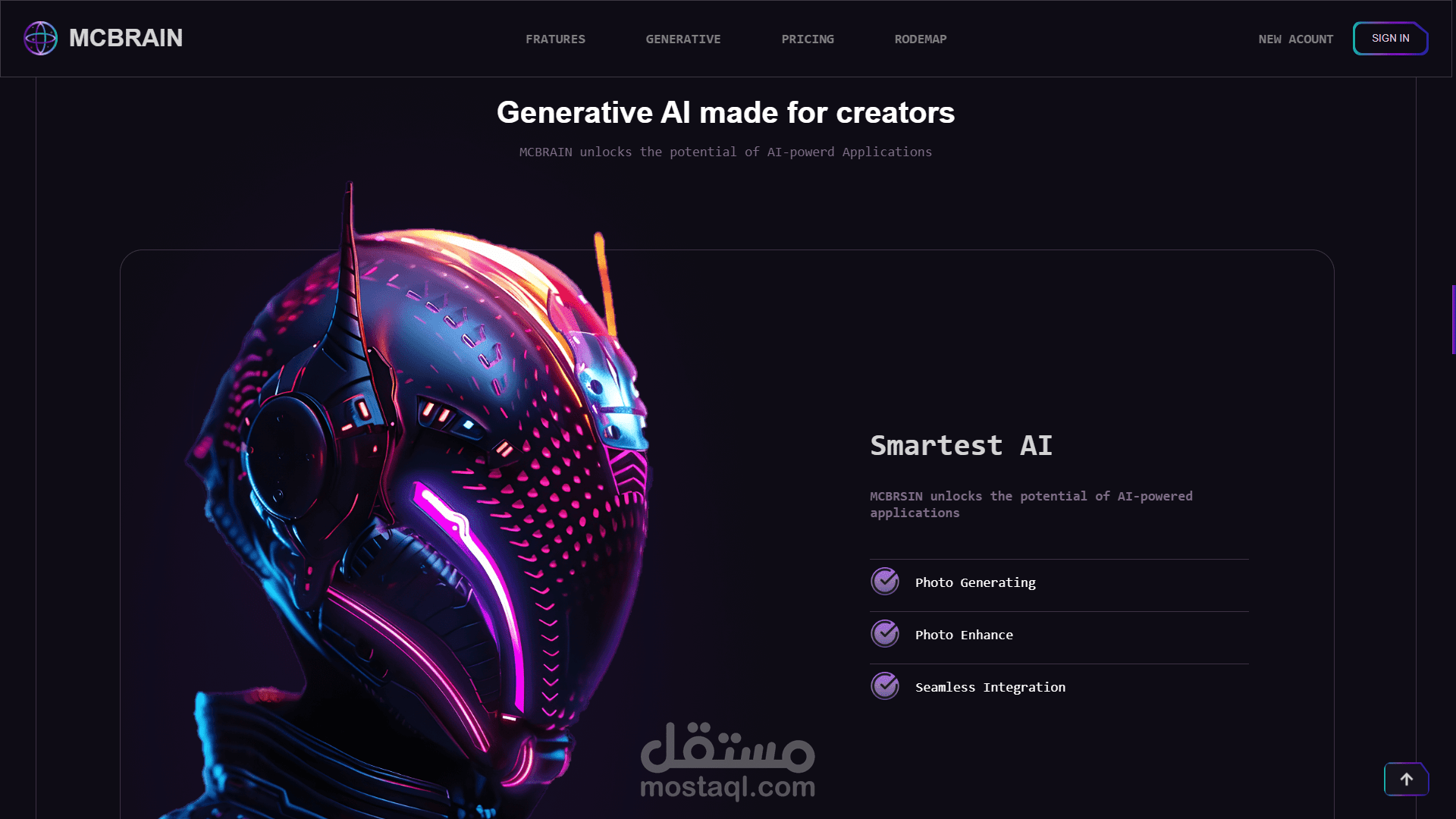 صفحة هبوط بتقنيات حديثة – Landing Page