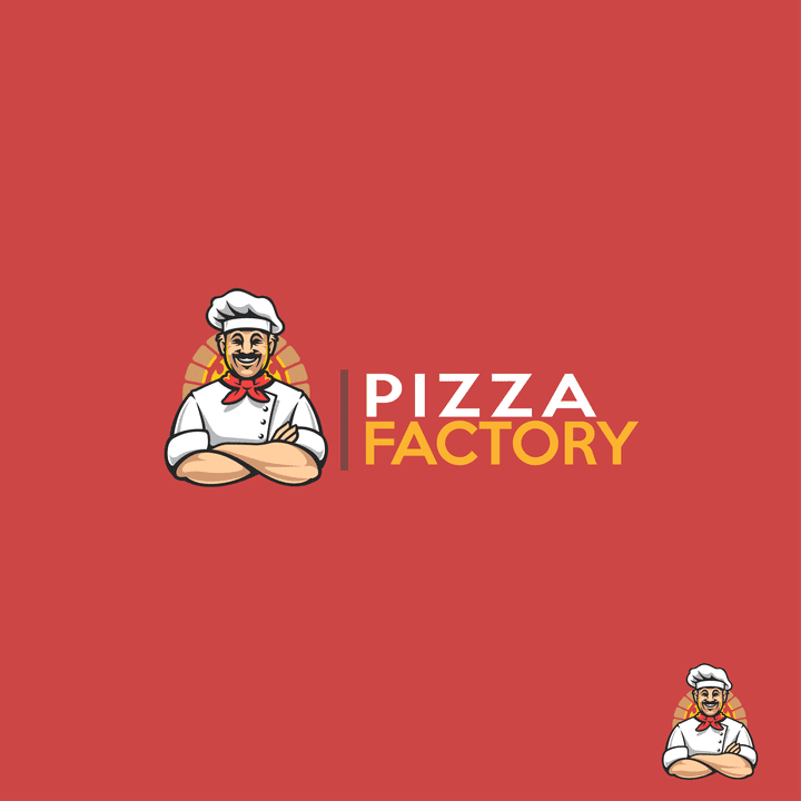 تصميم شعار pizza factory