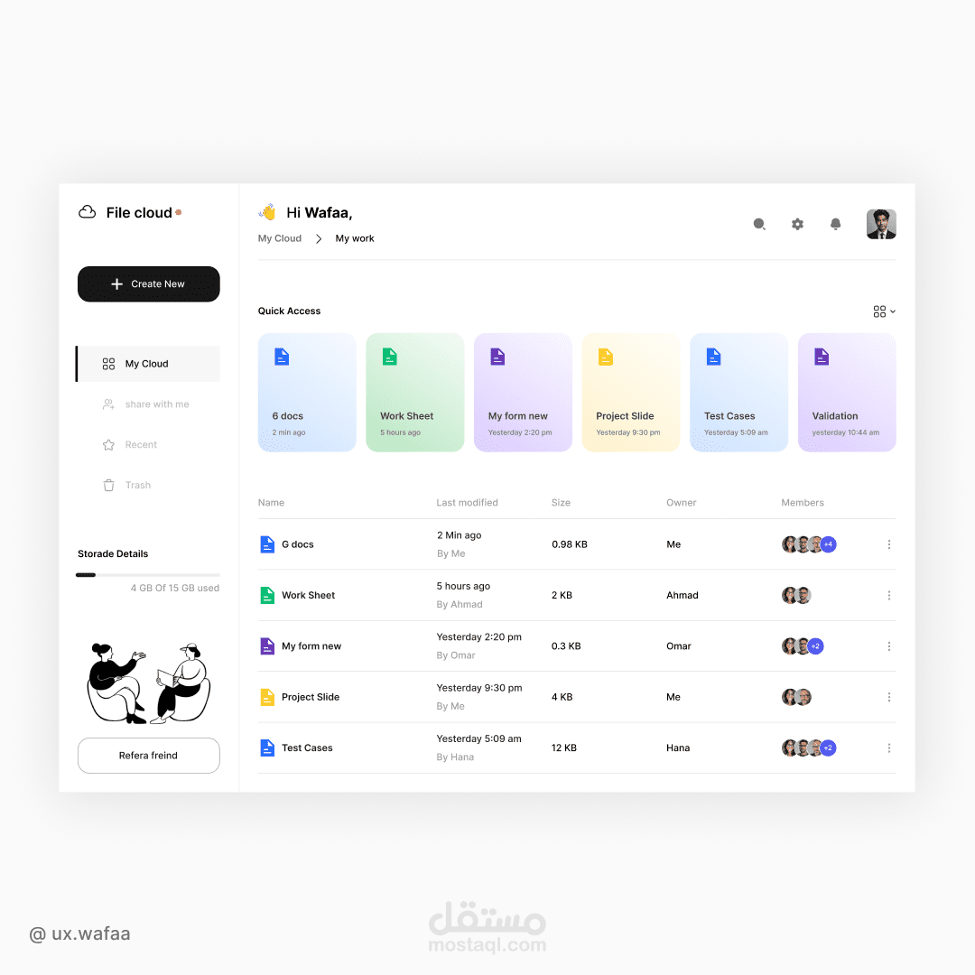 لوحة تحكم لتطبيق تخزين سحابي – File Cloud
