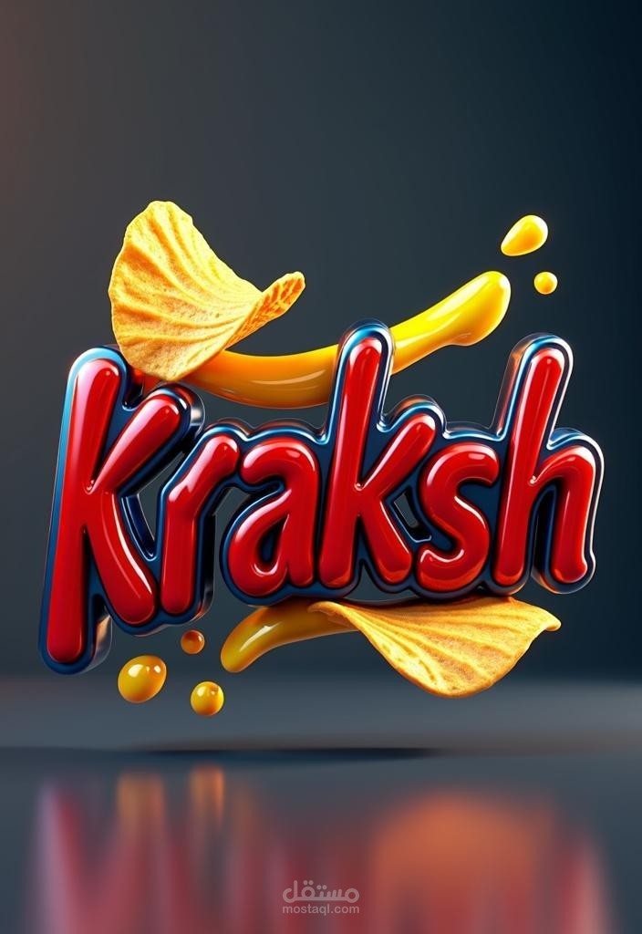 تصميم لوجو إبداعي لعلامة تجارية لرقائق البطاطس – "Kraksh"