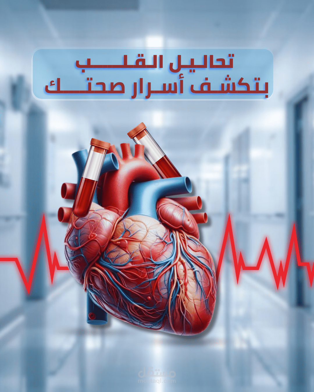 بوستر طبي احترافي عن تحاليل القلب