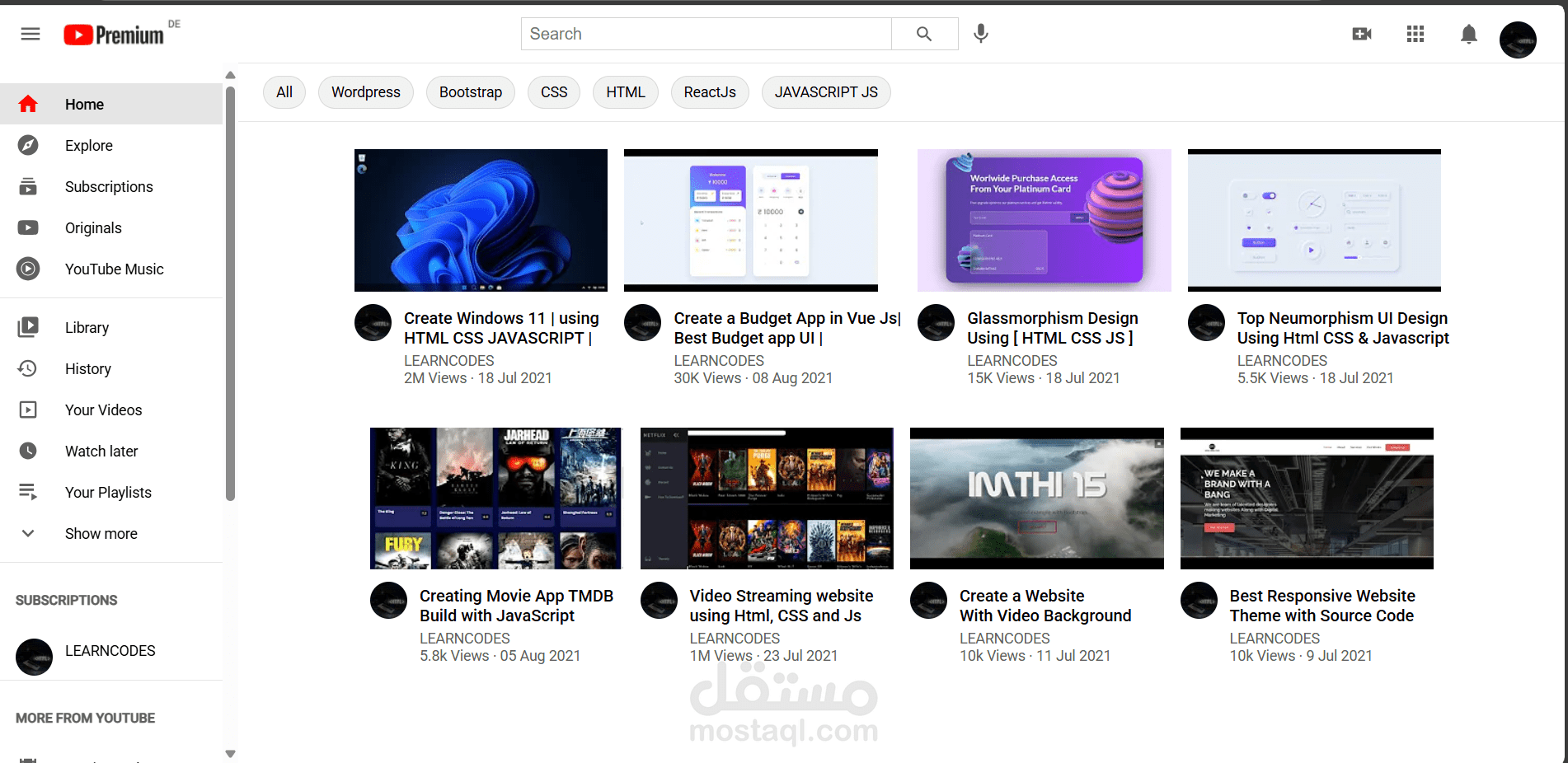 Création d’un site web similaire à YouTube