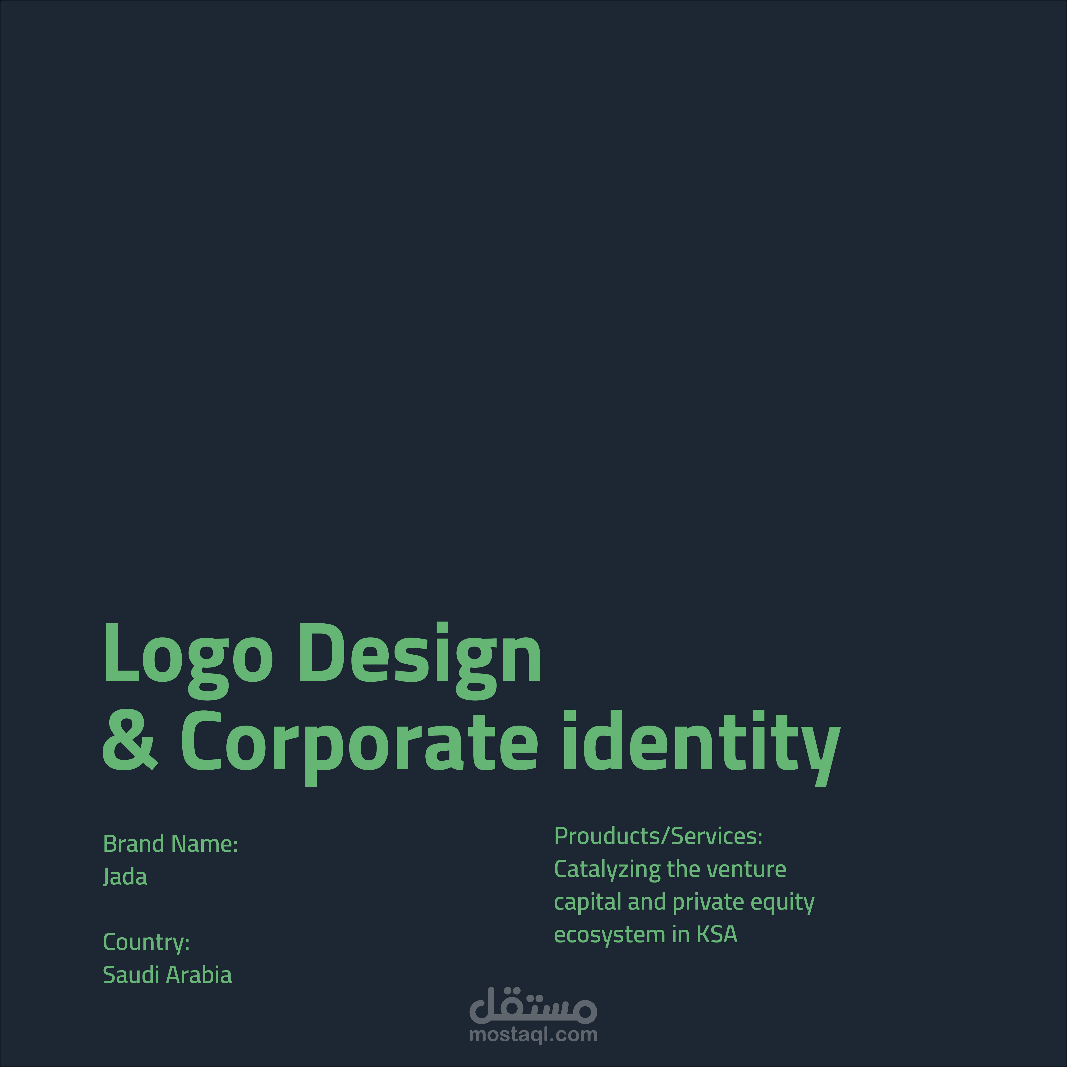 Jada Logo designe and Brand Manual