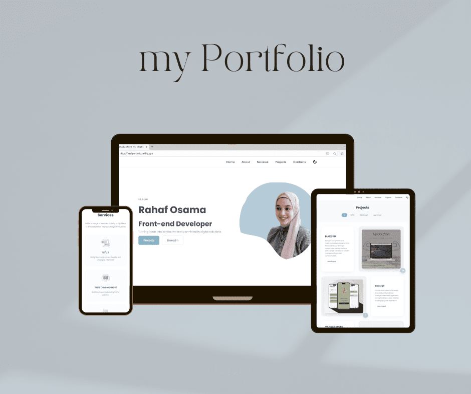 تصميم وتطوير UI/UX معرض اعمالي - Portfolio