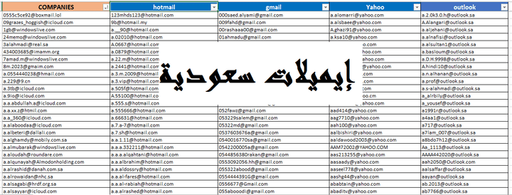 ايميلات سعودية جاهزة للمراسلات