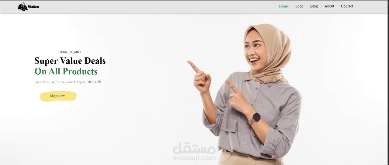 تصميم متجر إلكتروني باستخدام HTML & CSS & Bootstrap