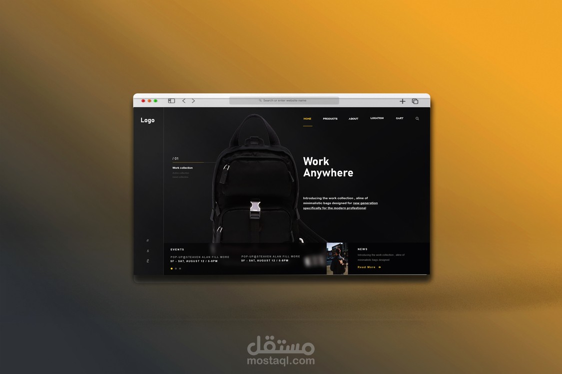 نماذج من تصاميم مواقع احترافية – UI/UX + واجهات متجاوبة