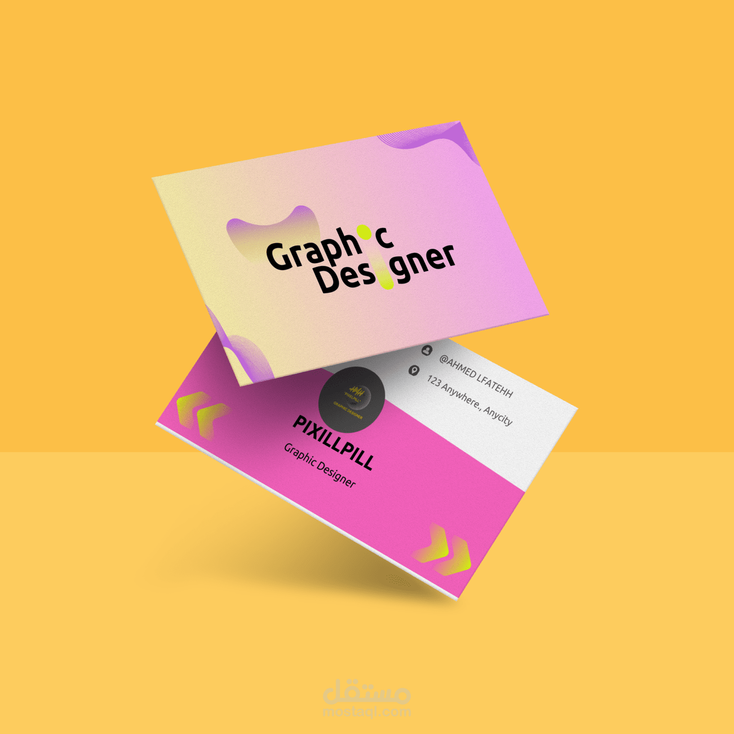 Complete Brand Identity – Business Card & Website for a Graphic Designer