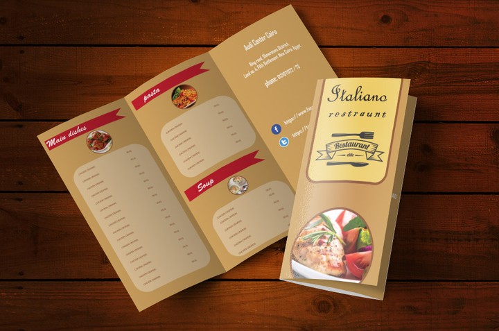 brochure restaurant