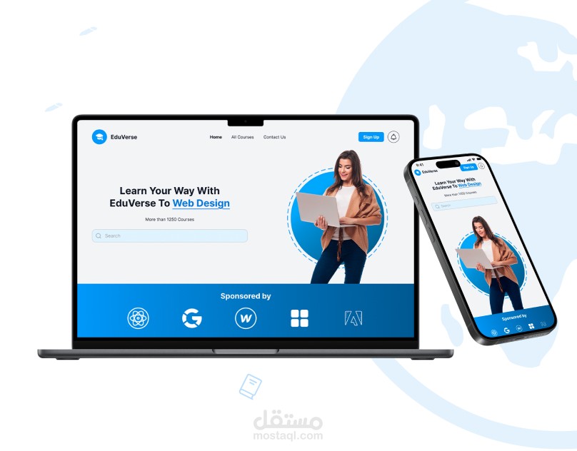 E-learning landing page