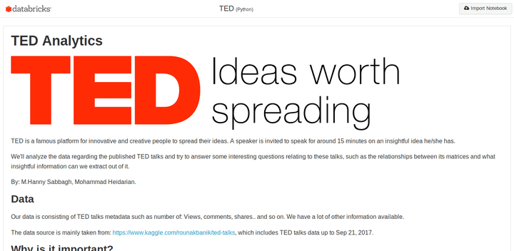 تحليل بيانات TED عبر Databricks