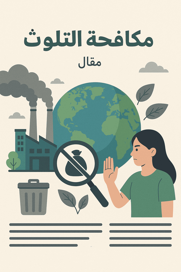 تصميم مقال عن مكافحة التلوث