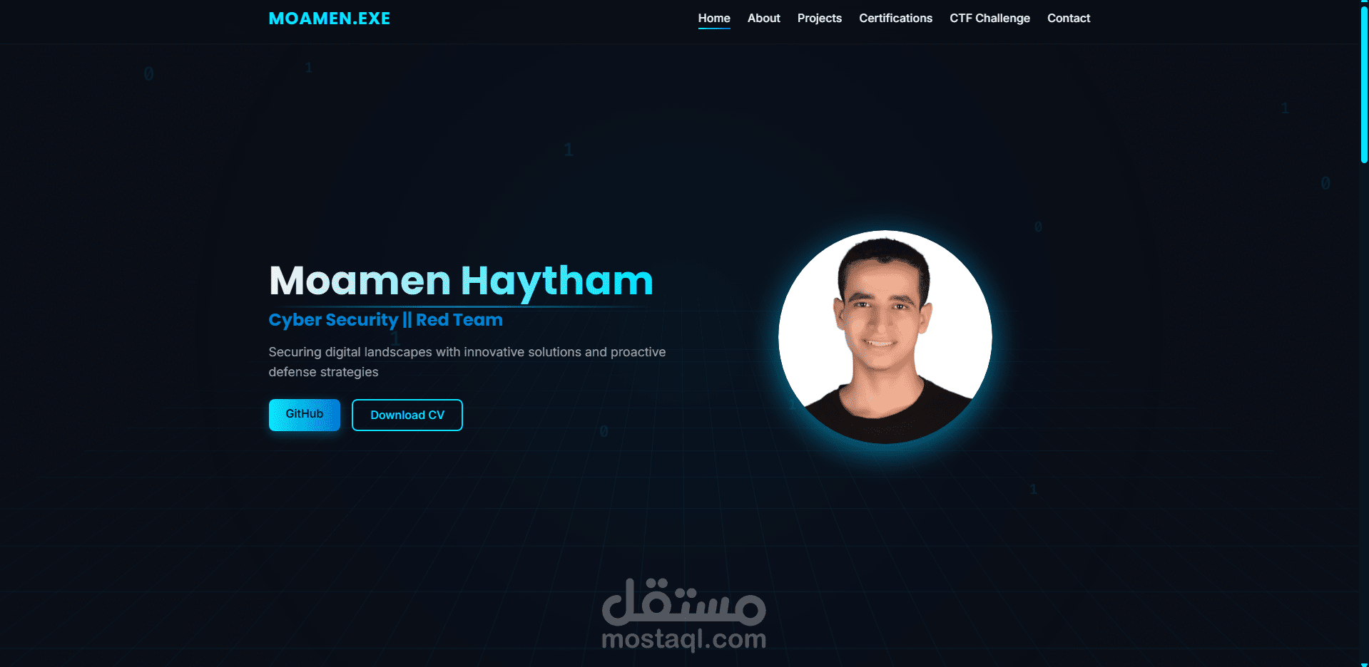 موقع شخصي احترافي