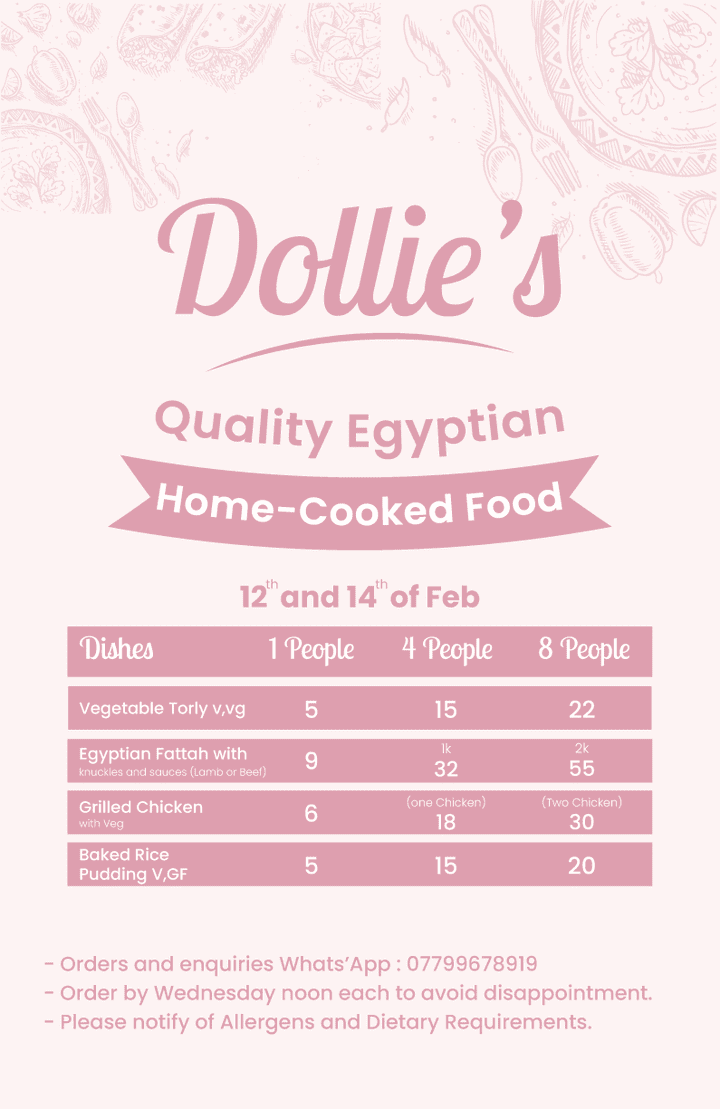 Dollie's Menu