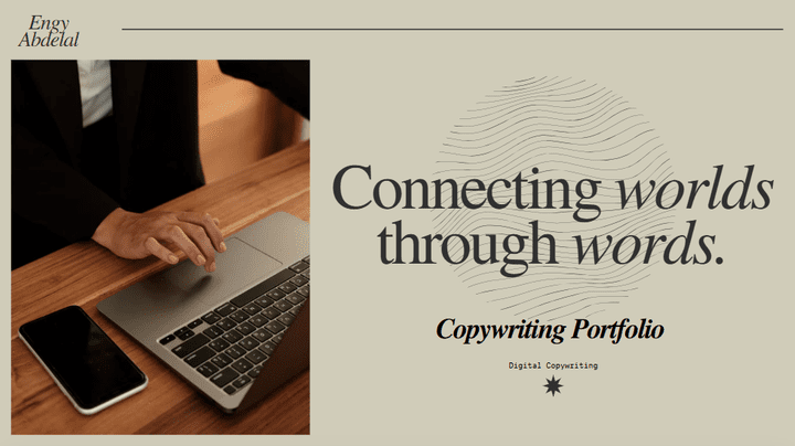 كتابة محتوى تسويقي لموقع إلكتروني – Copywriting Portfolio
