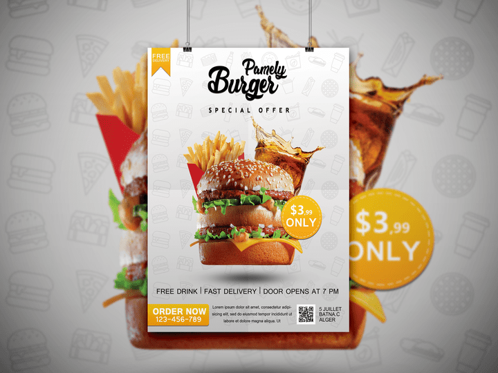 Burger Flyer Design