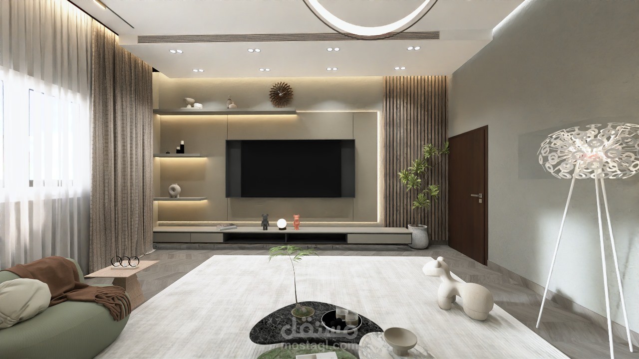 تصميم داخلي وديكور مع الرسومات التنفيذية باستخدام برامج اسكتش اب وفيراي وفوتوشوب