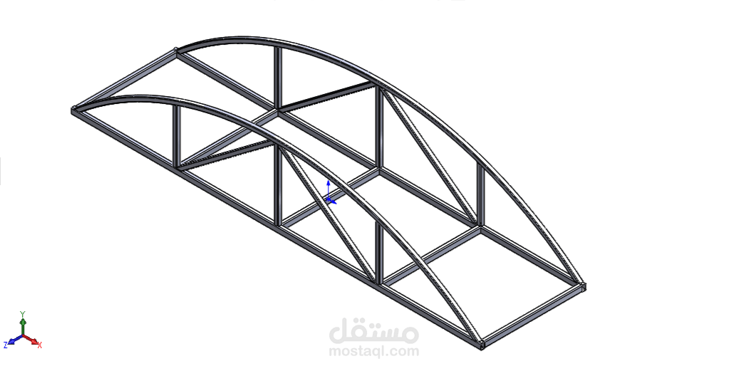 تصميم هيكل ثلاثي الأبعاد باستخدام برنامج solidworks