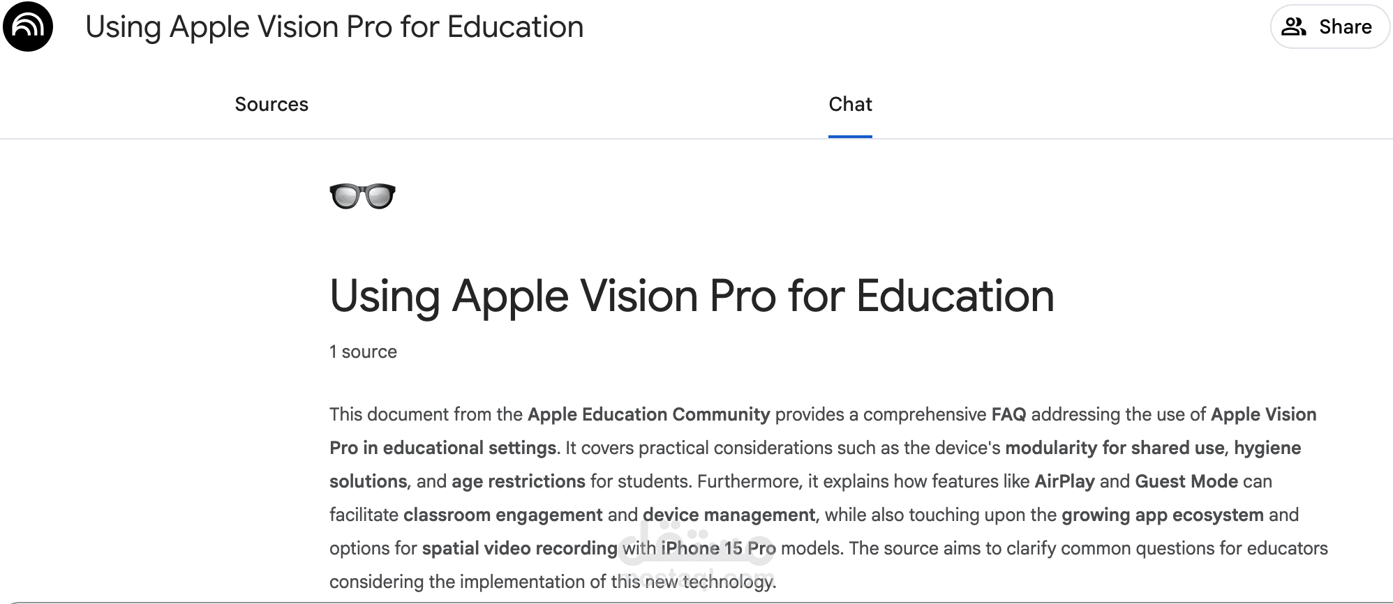 Creating a podcast about Using Apple Vision Pro for Education