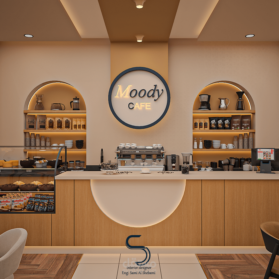 Moody Café – تصميم داخلي عصري دافئ