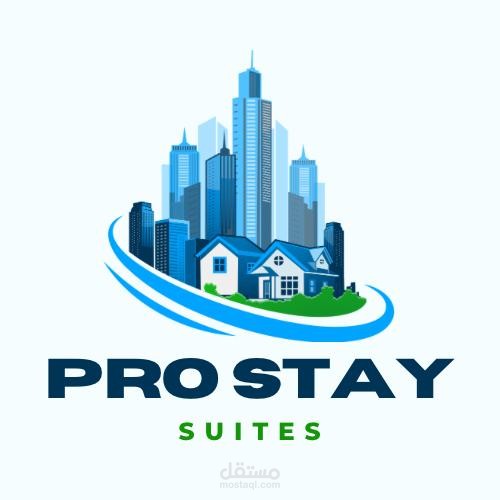 شعار احترافي لشركة عقارات — ProStay Suites